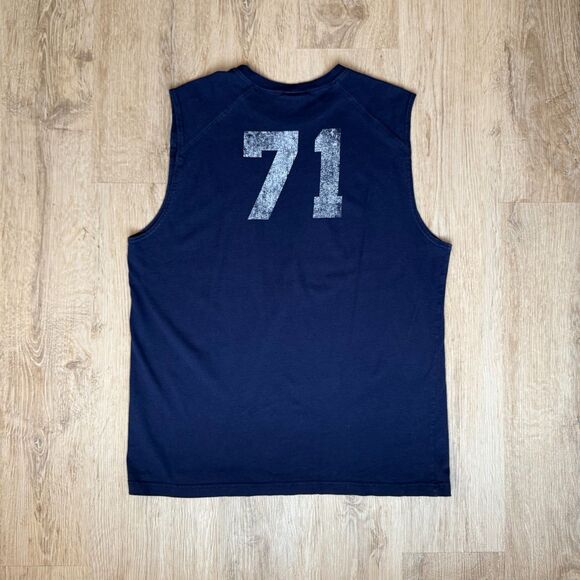 Vintage Hard Rock Café Muscle Tank Las Vegas Navy Blue XXL Sleeveless 71 Graphic - Picture 2 of 5